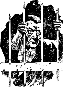 Prison Behind Bars and Boundaries PNG