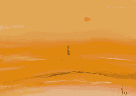 Endless Solitude in the Desert Sands PNG