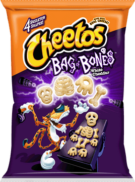 Cheetos Bag of Bone-Shaped Snacks Explosion PNG