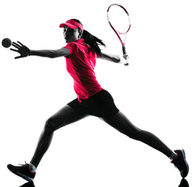 Dynamic Tennis Player in Action PNG