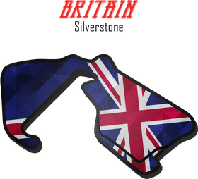 GP Icon Silverstone Circuit in Britain Design PNG
