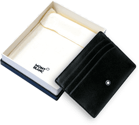 Elegant Mont Blanc Leather Wallet Gift Set PNG