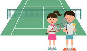 Tennis Friends Ready to Play PNG