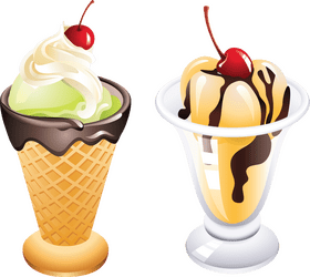 Delicious Ice Cream Treats Delight PNG