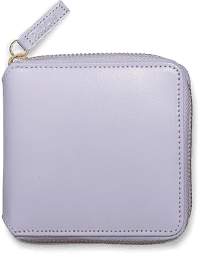 Elegant Lavender Zip Wallet PNG
