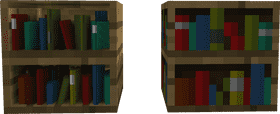 Colorful Library Shelf with Variety of Books PNG