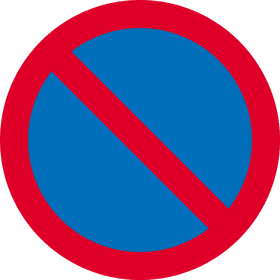 No Parking Road Sign PNG