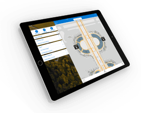Tablet Navigation Interface for Easy Wayfinding PNG