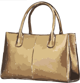 Elegant Beige Shopping Bag Design PNG
