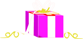 Radiant Pink Gift of Joy PNG