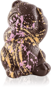 Playful Panda Chocolate Figurine Delight PNG