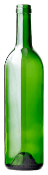 Elegant Green Glass Bottle Design PNG