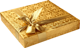 Gilded Gift of Joyful Surprises PNG