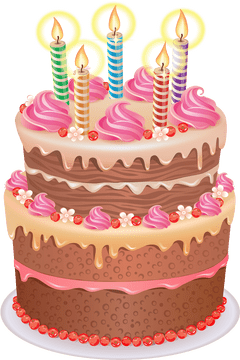Delicious Birthday Cake Delight PNG