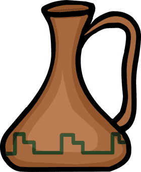 Artistic Brown Vase with Nature-Inspired Design PNG
