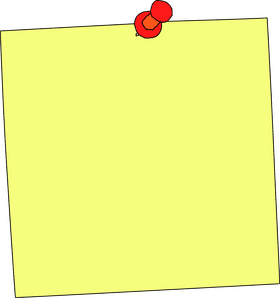 Colorful Sticky Note with Red Pinning Design PNG