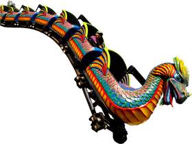 Vibrant Paint Roller Fantasy Ride Adventure PNG