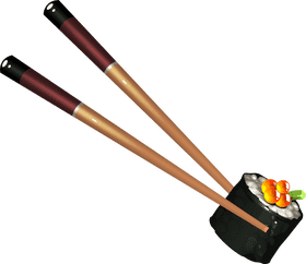 Sushi Delight A Bite of Perfect Flavor PNG