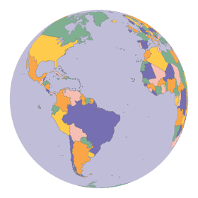 Colorful World Globe Representation PNG