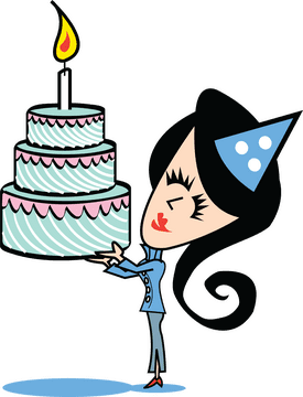 Birthday Celebration with a Delightful Cake PNG