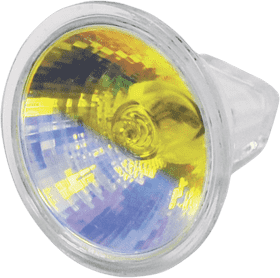 Vibrant Light Bulb with Colorful Reflections PNG