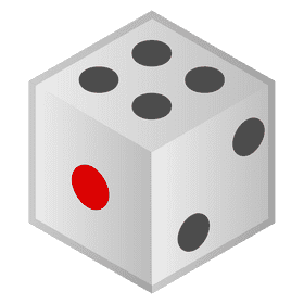 Dice Roll Game of Chance PNG