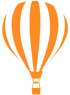 Vibrant Adventure in a Hot Air Balloon PNG