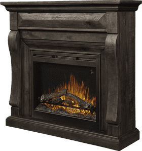 Elegant Modern Fireplace with Realistic Flame Effect PNG