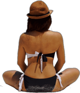 Relaxing at the Beach in Style PNG