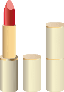 Elegant Red Lipstick in Chic Packaging PNG