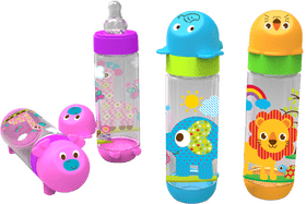 Colorful Animal-Themed Fun Bottles PNG