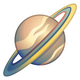 Golden Planet of Rings and Wonders PNG
