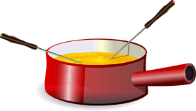 Colorful Fondue Pot for Delightful Sharing PNG