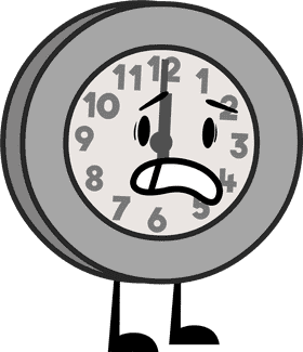 Anxious Clock Counting Down Time PNG