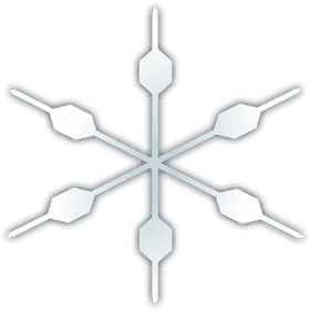 Snowflake Icon Set for Winter Themes PNG