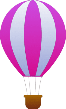 Bright Pink Balloon Floating in the Sky PNG