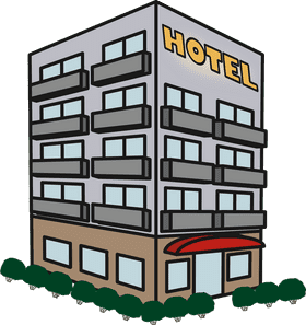 Urban Hotel Build Concept PNG