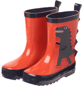 Roaring Dinosaur Rain Boots Adventure PNG