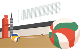 Sport A Dynamic Volleyball Encounter PNG