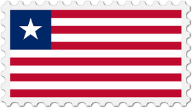 Liberian Flag Stamp Design PNG