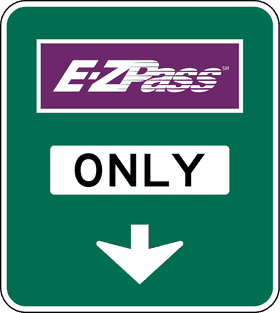 E-ZPass Lane for Toll Road Access Only PNG