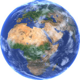 Earth A Vibrant Blue and Green Planet PNG