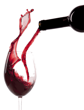 Wine Bottle Pouring Rich Red Elegance PNG