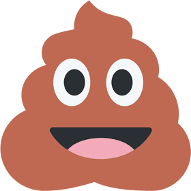 Playful Poop with a Happy Face PNG