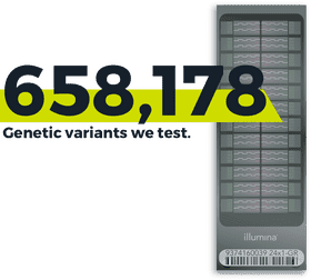 DNA Testing for 658 178 Genetic Variants PNG