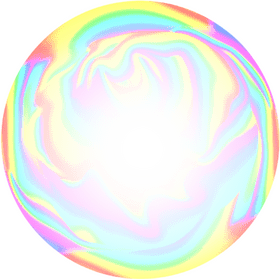Rainbow Swirls of Soap Bubble Magic PNG