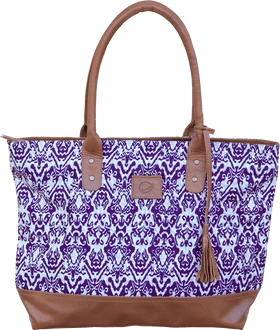 Elegant Patterned Shopping Bag for Stylish Outings PNG