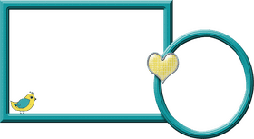 Colorful Digital Photo Frame with Playful Design PNG