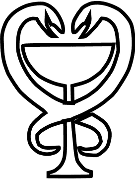 Dual Serpents of Medicine Emblem PNG