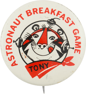 Astronaut Breakfast Game Button Featuring Tony PNG